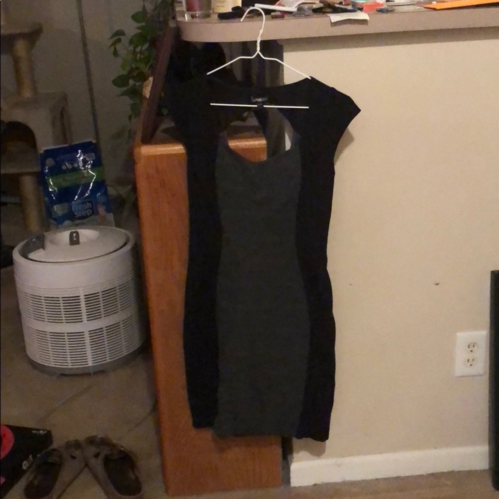 Black and grey dress